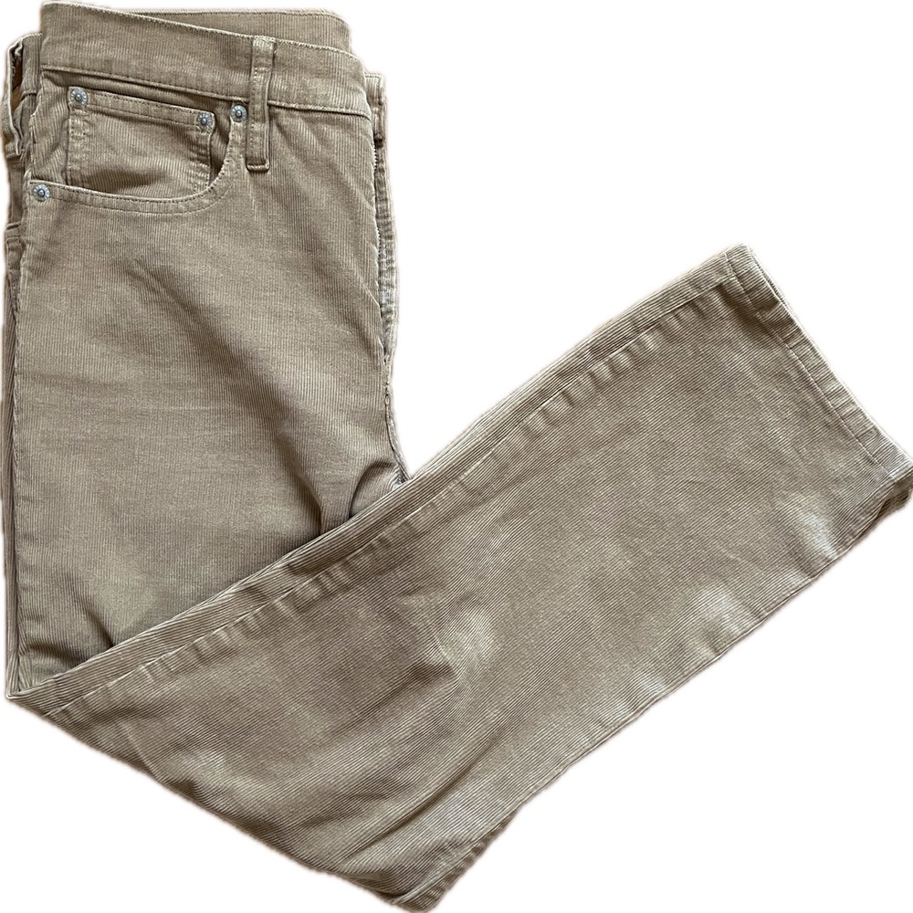J Crew vintage slim straight tan corduroy pants